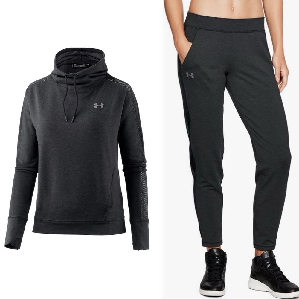 Under Armour - Featherweight Loose Sweatshirt & Sweatpants in Black - Size : S
